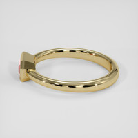 0.67 Ct. Pink Sapphire Ring, 18K Yellow Gold 4