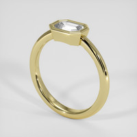 0.78 Ct. White Sapphire Ring, 18K Yellow Gold 2