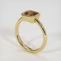 2.02 Ct. Orangish Brown Sapphire Ring, 18K Yellow Gold 2