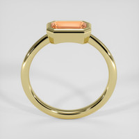 1.19 Ct. Peach Sapphire Ring, 18K Yellow Gold 3