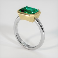 3.32 Ct. Emerald Ring, 18K Yellow & White 2