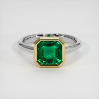 1.48 Ct. Emerald Ring, 18K Yellow & White 1