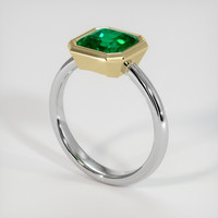 1.48 Ct. Emerald Ring, 18K Yellow & White 2