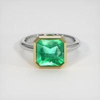 3.05 Ct. Emerald Ring, 18K Yellow & White 1