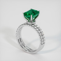 1.91 Ct. Emerald Ring, Platinum 950 2