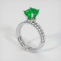 1.46 Ct. Emerald Ring, Platinum 950 2