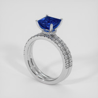 2.19 Ct. Blue Sapphire Ring, 14K White Gold 2