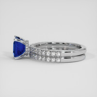 2.19 Ct. Blue Sapphire Ring, 18K White Gold 4