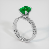 1.34 Ct. Emerald Ring, 18K White Gold 2
