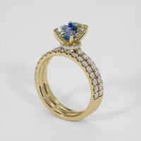 1.62 Ct. Bi Color Sapphire Ring, 14K Yellow Gold 2