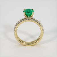 1.29 Ct. Emerald Ring, 18K Yellow Gold 3