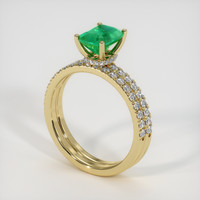 1.04 Ct. Emerald Ring, 18K Yellow Gold 2