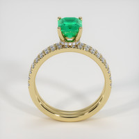 1.04 Ct. Emerald Ring, 18K Yellow Gold 3