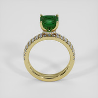 2.10 Ct. Emerald Ring, 18K Yellow Gold 3