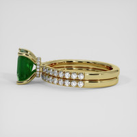 2.10 Ct. Emerald Ring, 18K Yellow Gold 4