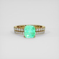 2.09 Ct. Emerald Ring, 18K Yellow Gold 1
