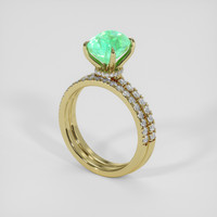 2.09 Ct. Emerald Ring, 18K Yellow Gold 2