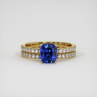 1.53 Ct. Blue Sapphire Ring, 18K Yellow Gold 1
