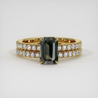 2.06 Ct. Green Sapphire Ring, 18K Yellow Gold 1