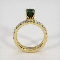 2.06 Ct. Green Sapphire Ring, 18K Yellow Gold 3