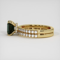 2.06 Ct. Green Sapphire Ring, 18K Yellow Gold 4