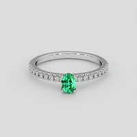 0.28 Ct. Emerald Ring, Platinum 950 1