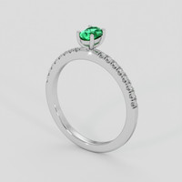 0.28 Ct. Emerald Ring, Platinum 950 2