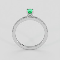 0.28 Ct. Emerald Ring, Platinum 950 3