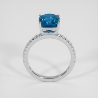 4.62 Ct. Blue Sapphire Ring, 14K White Gold 3