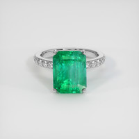 4.29 Ct. Emerald Ring, Platinum 950 1