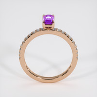 0.80 Ct. Pinkish Purple Sapphire Ring, 14K Rose Gold 3