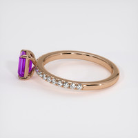 0.80 Ct. Pinkish Purple Sapphire Ring, 14K Rose Gold 4