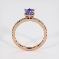 1.00 Ct. Purple Sapphire Ring, 14K Rose Gold 3