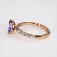 1.00 Ct. Purple Sapphire Ring, 14K Rose Gold 4