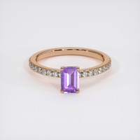 0.63 Ct. Pinkish Purple Sapphire Ring, 14K Rose Gold 1