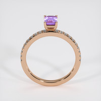 0.63 Ct. Pinkish Purple Sapphire Ring, 14K Rose Gold 3