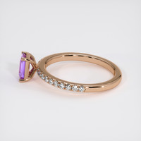 0.63 Ct. Pinkish Purple Sapphire Ring, 14K Rose Gold 4