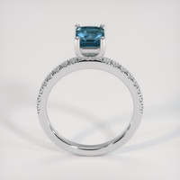 1.51 Ct. Greenish Blue Sapphire Ring, 10K White Gold 3