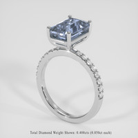 3.65 Ct. Blue Sapphire Ring, 14K White Gold 2