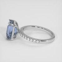 3.65 Ct. Blue Sapphire Ring, 14K White Gold 4
