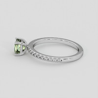 0.85 Ct. Greenish Yellow Sapphire Ring, 14K White Gold 4