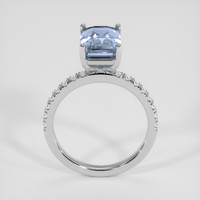3.65 Ct. Blue Sapphire Ring, 18K White Gold 3