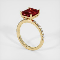 3.72 Ct. Ruby Ring, 14K Yellow Gold 2