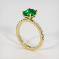 1.76 Ct. Emerald Ring, 18K Yellow Gold 2