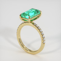 3.72 Ct. Emerald Ring, 18K Yellow Gold 2