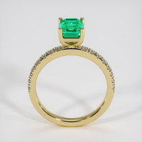 1.21 Ct. Emerald Ring, 18K Yellow Gold 3