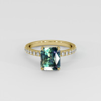 3.57 Ct. Bi Color Sapphire Ring, 18K Yellow Gold 1