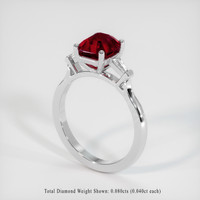 1.55 Ct. Ruby Ring, Platinum 950 2