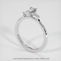 0.80 Ct. Green Sapphire Ring, Platinum 950 2