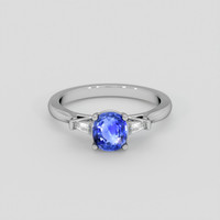 1.15 Ct. Blue Sapphire Ring, Platinum 950 1